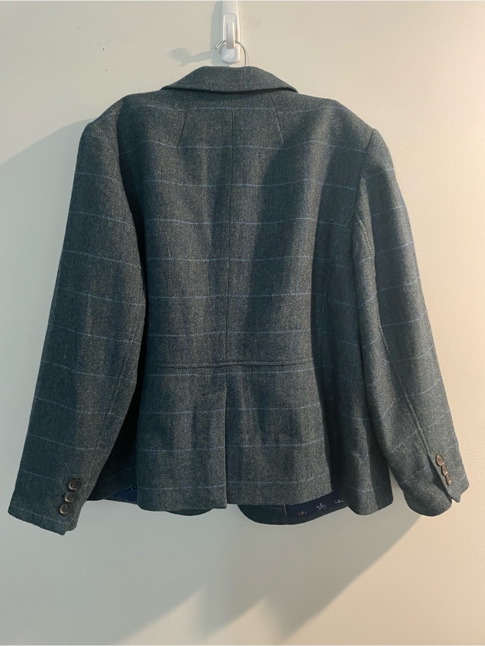 Talbots forest green herringbone tweed blazer 20w